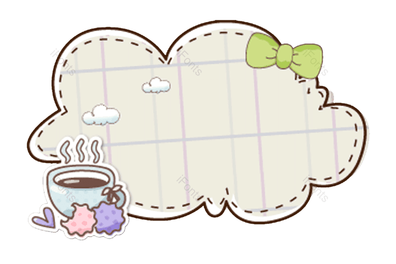 边框图片,对话框元素,卡通对话框PNG,咖啡免抠素材